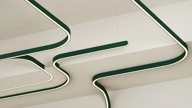 Linear Lighting System Is Designed to Move, Curve, Pivot and Transition between Planes